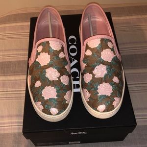 Floral Coach Slip-On Sneakers
